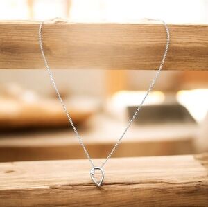 Vtg. Diamond Pendant Necklace